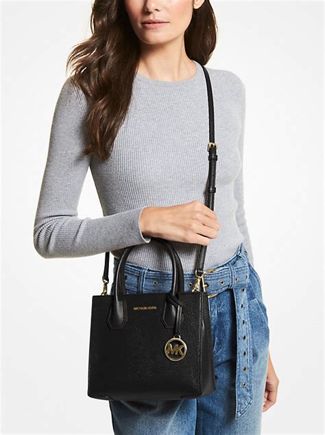 michael kors mercer cement|Mercer Medium Pebbled Leather Crossbody Bag .